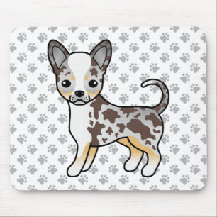 Choklad Merle Slät Päls Chihuahua Hund & Tassar Musmatta