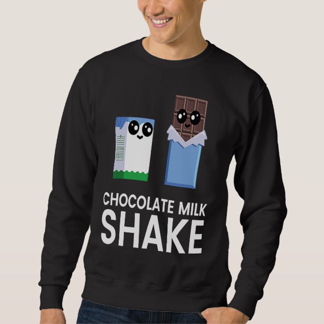 Choklad Milk Shake  Mat  Ätare Grafik Lång Ärmad Tröja (Framsida)