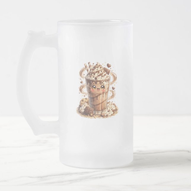Choklad Milkshake Kawaii Frostad Glas Mugg (Vänster)