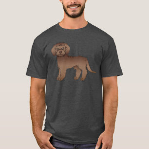 Choklad Mini Goldendoodle Tecknad Hund T Shirt
