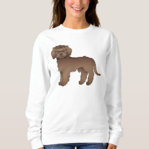 Choklad Mini Goldendoodle Tecknad Hund T Shirt