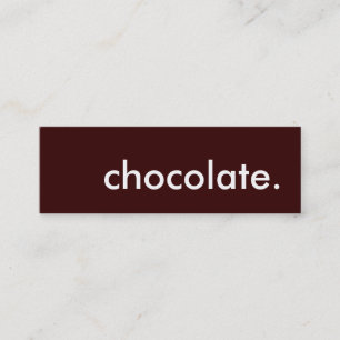 choklad. mini visitkort