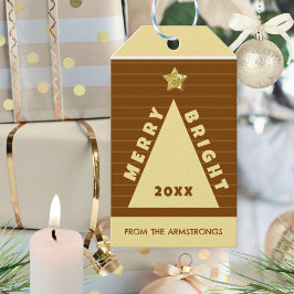 Choklad Minimalistisk Julgran Namn Presentetikett