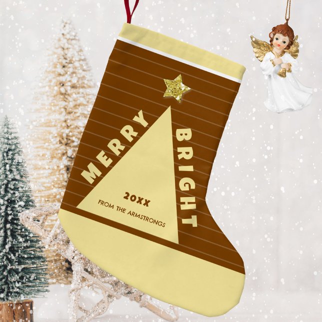 Choklad Minimalistisk Julgran Strumpa (Chocolate Minimalist Christmas Tree Stocking ©Susanne Sachers - Sunny Mind 🌞)