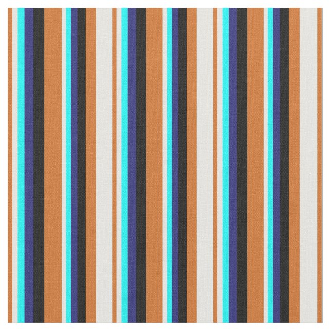 Choklad, Mint Cream, Cyan, Midnight Blue & Black Tyg (Närbild)