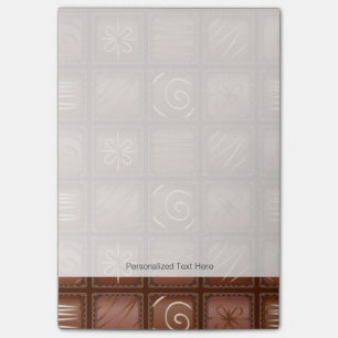 Choklad Mönster Post-it Block