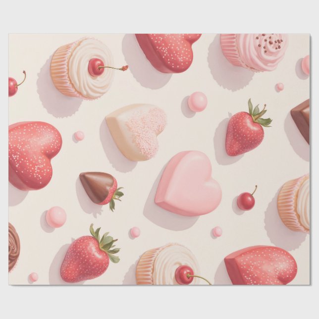 Choklad mönster Wrapping Papper Presentpapper (Platt)