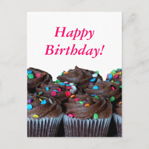 Choklad Muffins Grattis på födelsedagen vykort