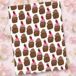 Choklad Muffins Mönster Grattis på födelsedagen Vykort<br><div class="desc">Cute vattenfärgschoklad muffinsar mönster! Anpassa det här kortet! Kolla min butik för mer!</div>