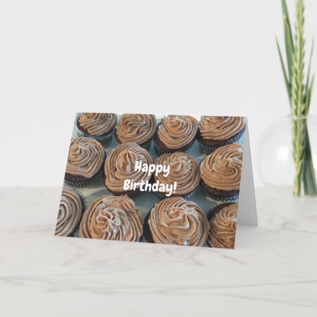 Choklad-Muffinsar för din födelsedag Kort (Framsida)