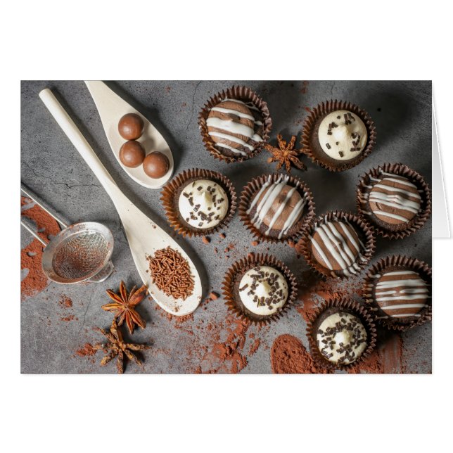 Choklad-muffinsar Hälsningskort (Framsidan Horizontal)