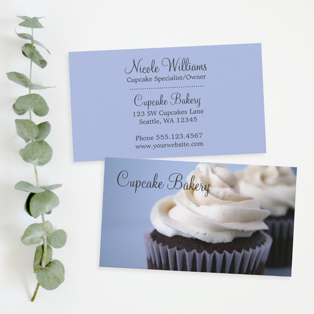 Choklad-Muffinsar Vanilla Frosting Visitkort (Skapare uppladdad)