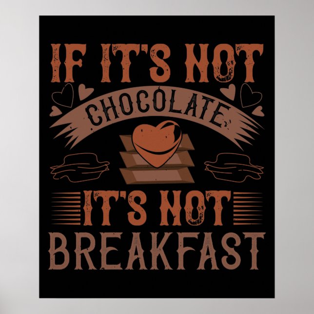 Choklad nr frukost utan choklad poster (Framsidan)