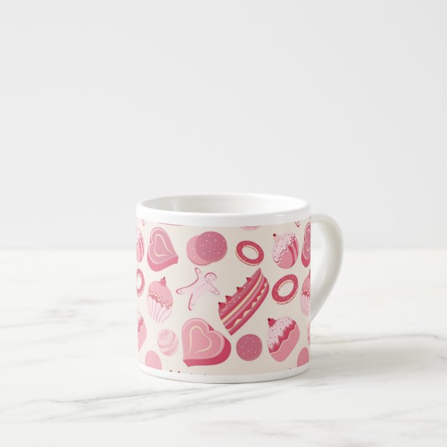 Choklad- och bakelsemönster 2 espressomugg (Framsida höger)