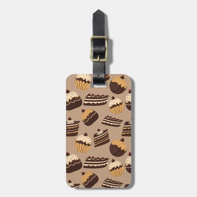Choklad- och bakelsemönster 3 bagagebricka (Vertikal Framsida)