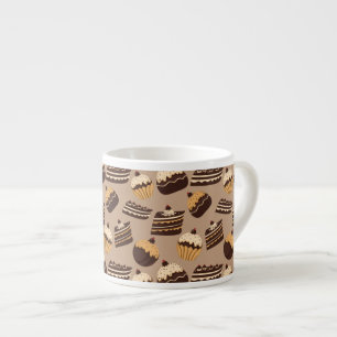 Choklad- och bakelsemönster 3 espressomugg