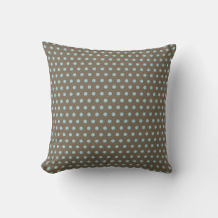 Choklad och Blue Dots och Rand MOJO Pillow Kudde