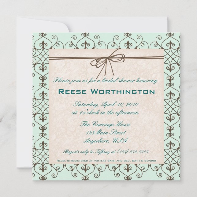 Choklad och färgton, Möhippa, Inbjudan (Framsida)