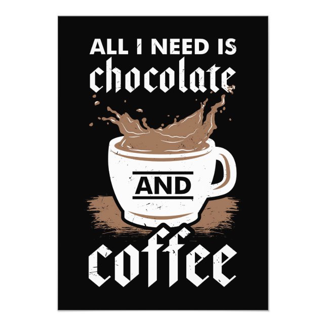 Choklad och kaffe av kaffe, Älskare Fototryck (Framsidan)