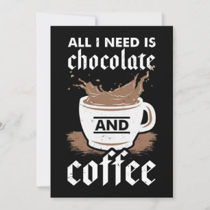 Choklad och kaffe av kaffe, Älskare Tack Kort
