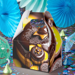 Choklad och karamelltematerad favoritruta presentaskar