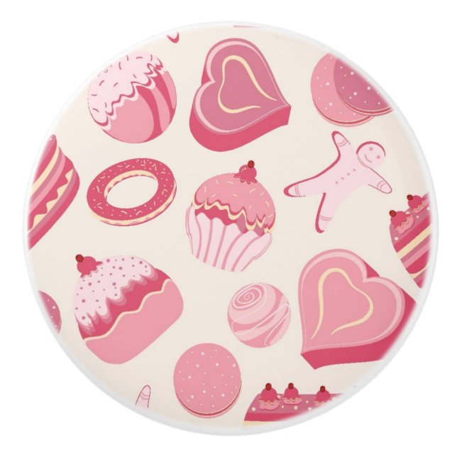 Choklad och pastor mönster 2 knopp (Framsidan)