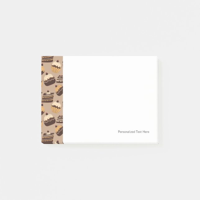 Choklad och pastor mönster 3 post-it block (Framsida)