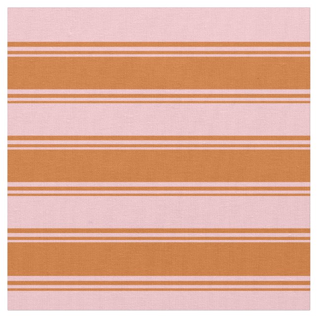 Choklad och Rosa Färgad Linjer Tyg (Närbild)