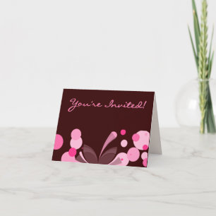 Choklad- och Rosa-inbjudan Inbjudan
