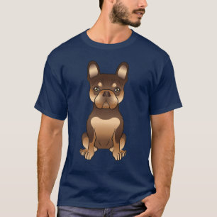 Choklad och Tan Fransk Bulldog / Fransk Bulldogg T Shirt