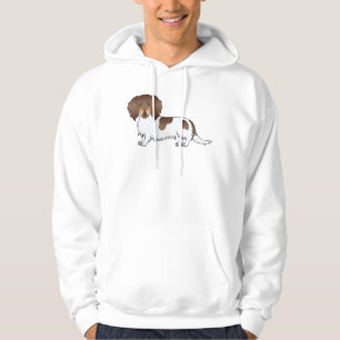 Choklad Och Tan Piebald Långhårig Dachshund Hund Hoodie