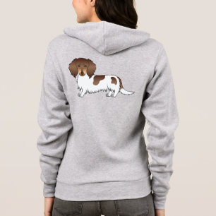 Choklad Och Tan Piebald Långhårig Dachshund Hund T Shirt