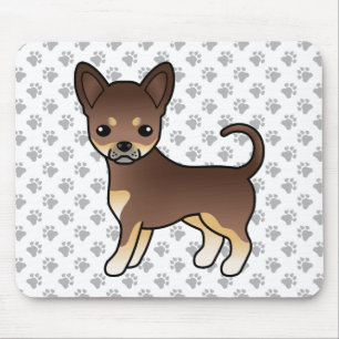 Choklad Och Tan Slät Päls Chihuahua Hund & Tassar Musmatta