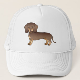 Choklad Och Tan Slät Päls Dachshund Hund Design Keps