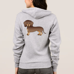 Choklad Och Tan Slät Päls Dachshund Söt Hund T Shirt