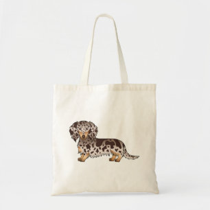 Choklad Och Tanfläckig Långhårig Dachshund Hund Tygkasse