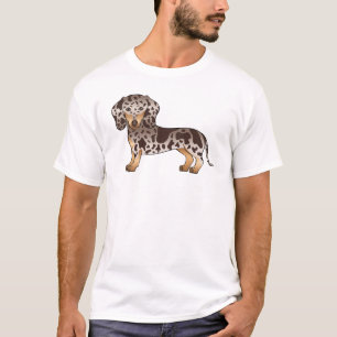 Choklad Och Tanfläckig Slätpälsad Dachshund Hund T Shirt