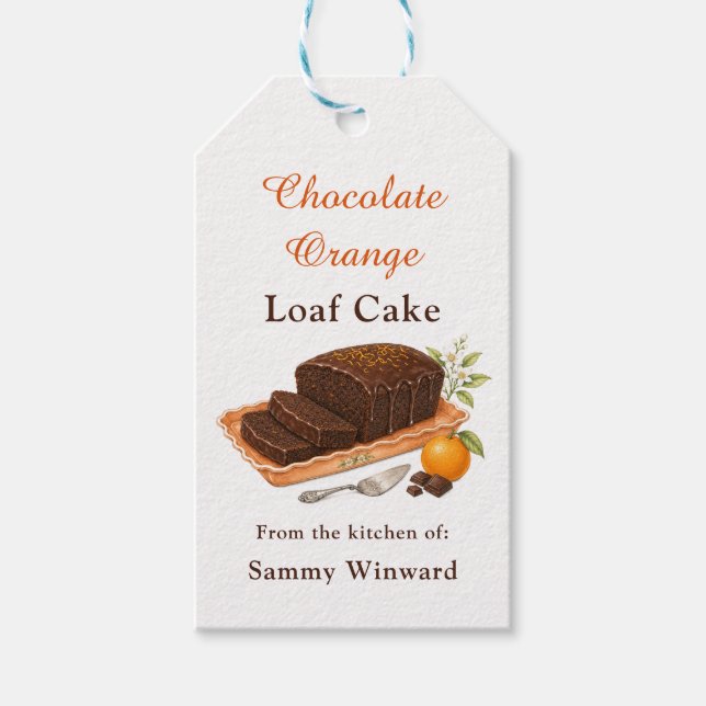 Choklad Orange Låtkaka Presentetikett (Framsidan)