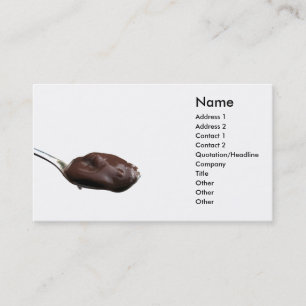 Choklad på Affärskortet Spoon Visitkort