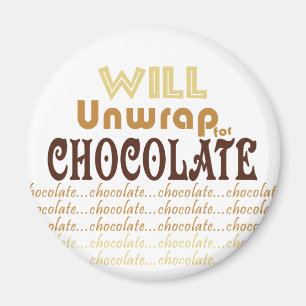 Choklad packar upp magnet