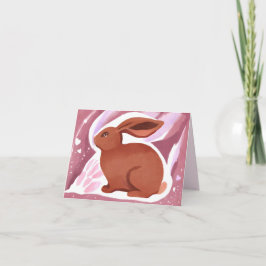 Choklad-Påskhare | Cute Pastel Watercolor Helgkort
