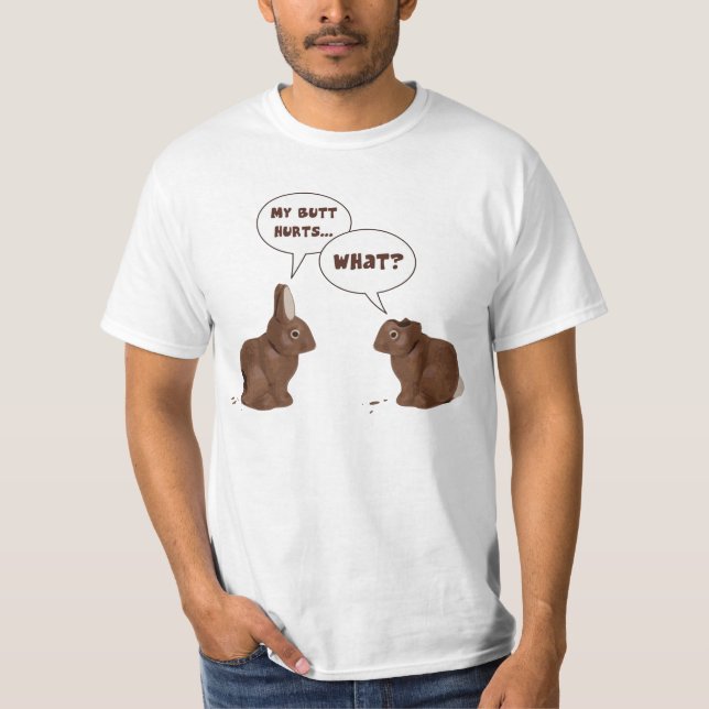 Choklad Påskhare Kanin Butt Ontr T-shirt (Framsida)