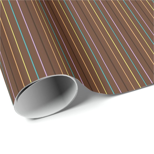 Choklad Pastels Rand 12-Gift Wrapping Papper Presentpapper (Rullad Hörn)