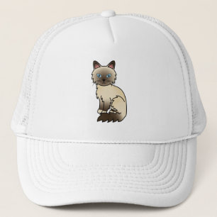 Choklad Point Birman / Ragdoll Katt Truckerkeps