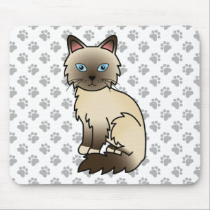 Choklad Point Birman / Ragdoll Söt Katt & Tass Musmatta