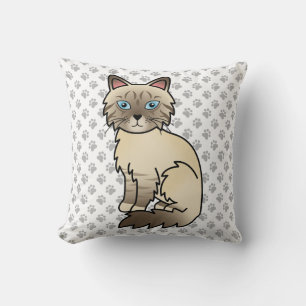 Choklad Point Tabby Birman / Ragdoll Katt & Klor Kudde