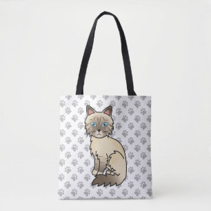 Choklad Point Tabby Birman / Ragdoll Katt & Klor Tygkasse