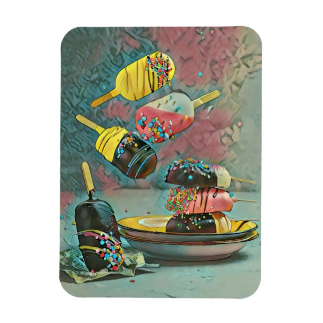 Choklad popsicle sprinkles magnet (Vertikal)