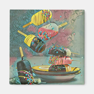 Choklad popsicle sprinkles magnet