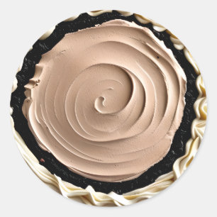 Choklad Pudding Paj-beklädnad Runt Klistermärke